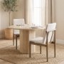 69834 - Cavett Cream Boucle Upholstered Seat W/Light Brown Wood Frame Dining Chair