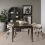 70247 - Carolyn Dining Chair w/ Oatmeal Fabric & Matte Black Metal 