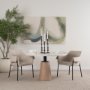 70248 - Brently Dining Chair w/ Oatmeal Fabric & Matte Black Metal Legs
