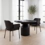 70249 - Brently Dining Chair w/ Gray Fabric & Matte Black Metal Legs