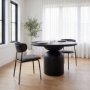 70253 - Corey Dining Chair w/ Gray Fabric & Matte Black Metal