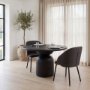 70255 - Shannon Dining Chair w/ Gray Fabric & Matte Black Metal