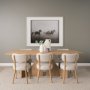 70424 - Owen Dining Chair W/ Medium Brown Wood and Beige Fabric
