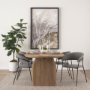 70465 - Carolyn Dining Chair w/ Gray Fabric & Matte Black Metal 