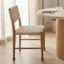71180 - Brinley Woven Paper Rope w/ Brown Wood Frame Dining Chair