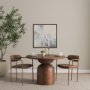 71227 - Parker Brown Leather Seat Gold Metal Frame Dining Chair
