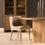71251 - Nolan Slope Cream Chenille Dining Chair