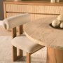 71259 - Tribeca Curve Open Back Cream Chenille Tripod Frame Dining Chair