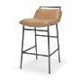 S04104 - Kavalan 33.5" Total Height PU Leather Seat Gun Metal Frame Counter Stool