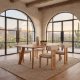 71055-AB - Welborn 72" Light Brown Wood Rectangular Dining Table
