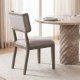 68193 - Tenton II Grey Fabric Seat Brown Wood Frame Dining Chair