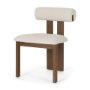 71314 - Tribeca Curve Open Back Cream and Dark Brown Tripod Frame Dining Chair