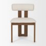 71314 - Tribeca Curve Open Back Cream and Dark Brown Tripod Frame Dining Chair