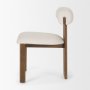 71314 - Tribeca Curve Open Back Cream and Dark Brown Tripod Frame Dining Chair