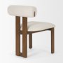 71314 - Tribeca Curve Open Back Cream and Dark Brown Tripod Frame Dining Chair