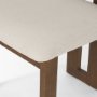 71314 - Tribeca Curve Open Back Cream and Dark Brown Tripod Frame Dining Chair
