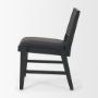 71315 - Reid Framed Black Cane Black Leather Dining Chair