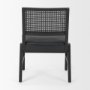 71315 - Reid Framed Black Cane Black Leather Dining Chair