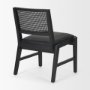 71315 - Reid Framed Black Cane Black Leather Dining Chair