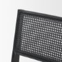 71315 - Reid Framed Black Cane Black Leather Dining Chair