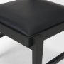 71315 - Reid Framed Black Cane Black Leather Dining Chair