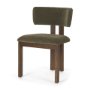 71316 - Soho Curved Open Back Olive Tripod Frame Dining Chair