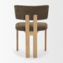 71317 - Soho Curved Open Back Brown Fabric w/ Light Brown Tripod Frame Dining Chair