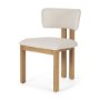 71318 - Soho Curved Open Back Cream w/ Light Brown Tripod Frame Dining Chair