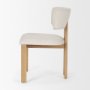 71318 - Soho Curved Open Back Cream w/ Light Brown Tripod Frame Dining Chair