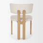71318 - Soho Curved Open Back Cream w/ Light Brown Tripod Frame Dining Chair