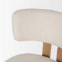 71318 - Soho Curved Open Back Cream w/ Light Brown Tripod Frame Dining Chair
