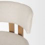 71318 - Soho Curved Open Back Cream w/ Light Brown Tripod Frame Dining Chair