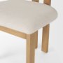 71318 - Soho Curved Open Back Cream w/ Light Brown Tripod Frame Dining Chair