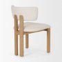 71318 - Soho Curved Open Back Cream w/ Light Brown Tripod Frame Dining Chair