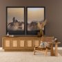 69627 - Elodie 24.4L x 33.9W x 30.7H Brown Leather W/Natural Beech Wood Frame Accent Chair