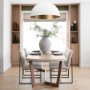 69971 - Stamford Beige Upholstered Seat w/ Wood Back, Black Metal Frame Dining Chair