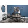 68797 - Direttore Black Iron Frame Black Leather Dining Chair