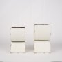 70551 - Medina Off White w/ Gold Antiquing Tall Metal Planters (Set of 2)