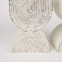 70551 - Medina Off White w/ Gold Antiquing Tall Metal Planters (Set of 2)