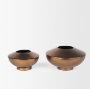 70663 - Quiana Medium Textured Gold Metal Vase