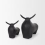 70719 - Radu Small Matte Black Metal Bull Decorative Object