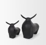 70720 - Radu Large Matte Black Metal Bull Decorative Object