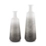 70958 - Toru Tall White w/ Grey Ombre Metal Vase