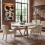 68463 - Legolas I 60" Round Brown Solid Wood Top & Base Dining Table