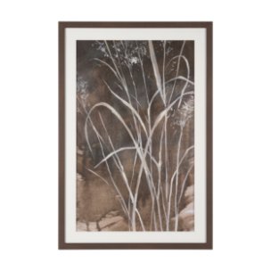 Ghost Grasses II by Mercana Studio Hand-Embellished Textured Framed Artwork Matted under Glass
