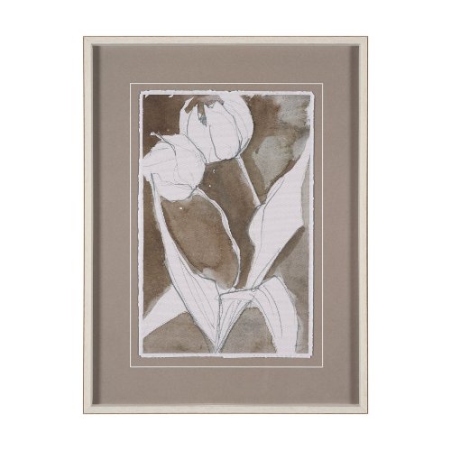 16280 - Tulip Bloom IV by Mercana Studio Hand-Embellished Framed Artwork Matted under Glass