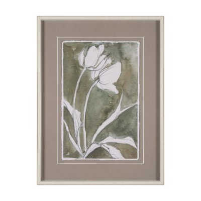 16279 - Tulip Bloom III by Mercana Studio Hand-Embellished Framed Artwork Matted under Glass