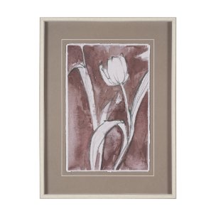 Tulip Bloom I by Mercana Studio Hand-Embellished Framed Artwork Matted under Glass