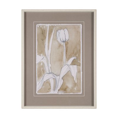 16278 - Tulip Bloom II by Mercana Studio Hand-Embellished Framed Artwork Matted under Glass