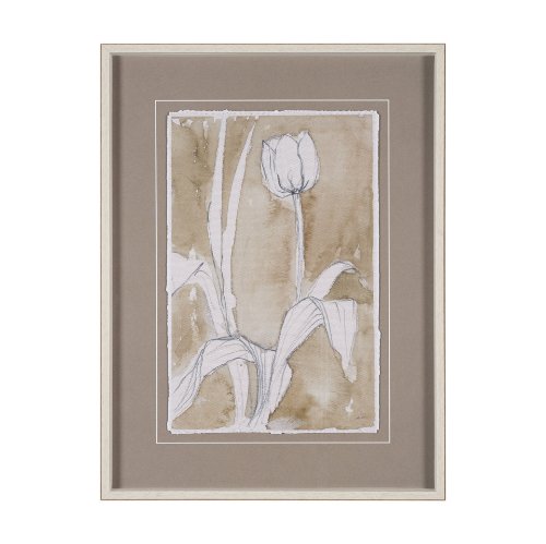 16278 - Tulip Bloom II by Mercana Studio Hand-Embellished Framed Artwork Matted under Glass